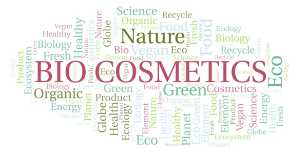 Bio Cosmetics word cloud. Wordcloud made with text only.