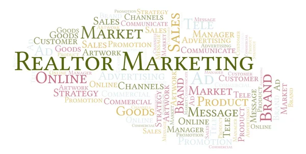 Word Cloud Text Realtor Marketing Wordcloud Made Text Only — Stock Photo, Image