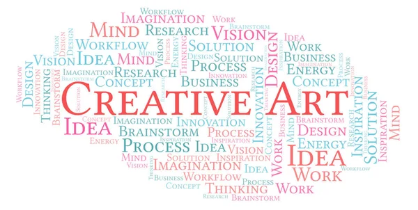 Creative Art Word Cloud Made Text Only — Stock Photo, Image