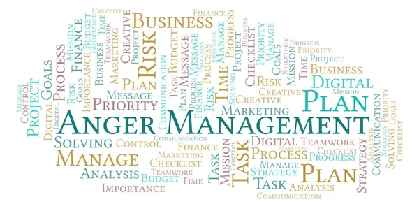 Anger Management word cloud, made with text only