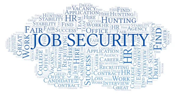 Job Security word cloud. Wordcloud made with text only.
