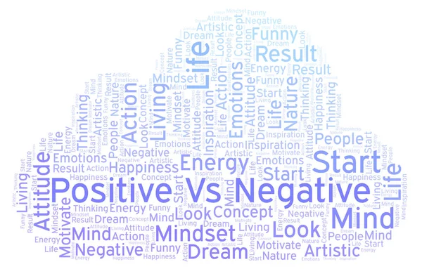 Positivo Nube Parole Negative Fatta Solo Con Testo — Foto Stock