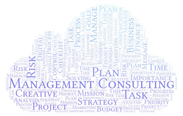 Management Consulting Word Cloud Nur Mit Text — Stockfoto