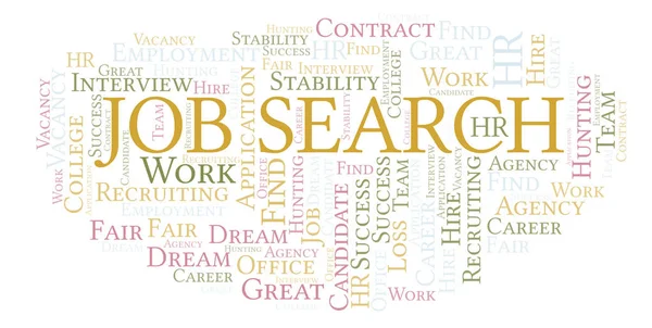 Job Search Word Cloud Wordcloud Fait Avec Texte Seulement — Photo