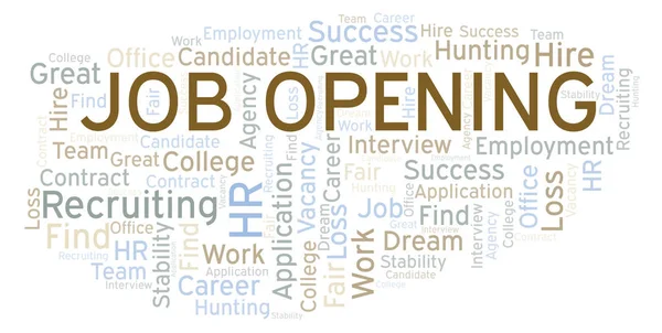 Job Opening word cloud. Wordcloud made with text only.