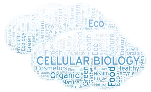 Nube Palabras Biología Celular Wordcloud Hecho Solo Con Texto — Foto de Stock