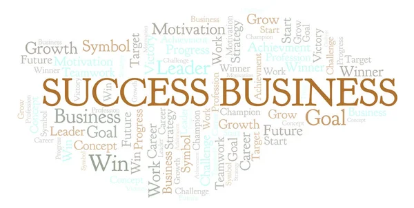 Sucesso Business Word Cloud Wordcloud Feito Apenas Com Texto — Fotografia de Stock