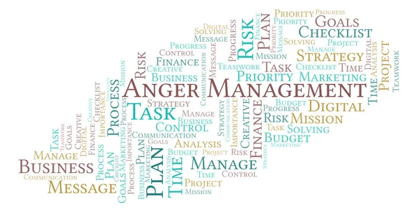Anger Management word cloud, made with text only