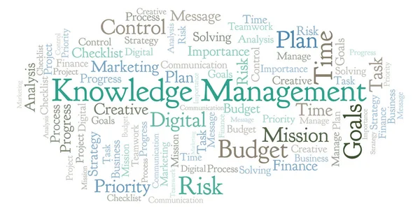 Knowledge Management Ordet Moln Gjorda Med Endast Text — Stockfoto