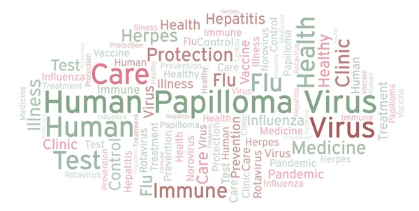 Menselijke Papilloma Virus Woord Wolk Gemaakt Met Alleen Tekst — Stockfoto