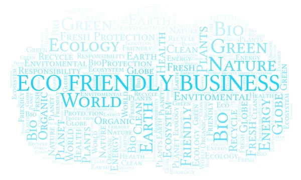 Облако Слов Eco Friendly Business Wordcloud Made Text Only — стоковое фото