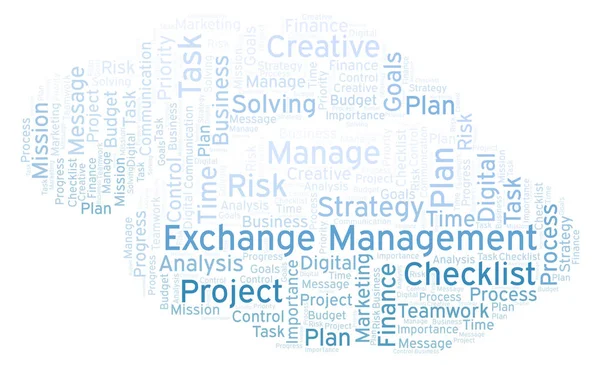 Exchange Management Word Cloud Gjorda Med Endast Text — Stockfoto