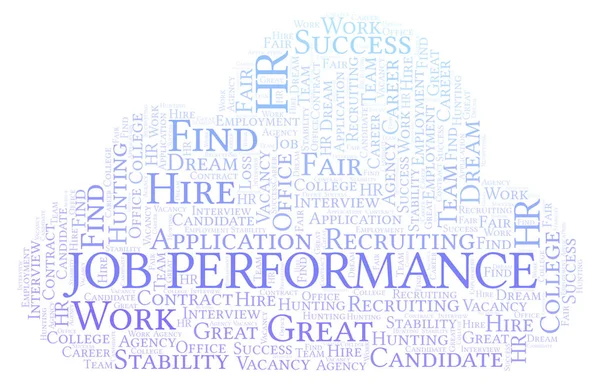 Job Performance Nuvem Palavras Wordcloud Feito Apenas Com Texto — Fotografia de Stock