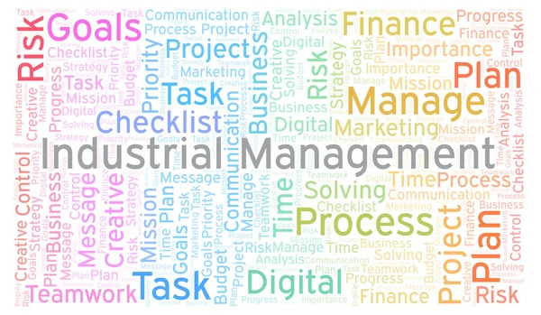 Wortwolke Für Das Industrielle Management Nur Mit Text — Stockfoto