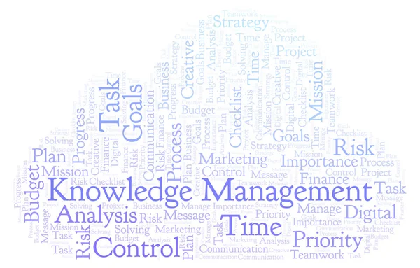 Knowledge Management Word Cloud Made Text Only — Stock Photo, Image