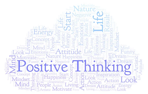 Positive Thinking Word Cloud Made Text Only — Stock Photo, Image