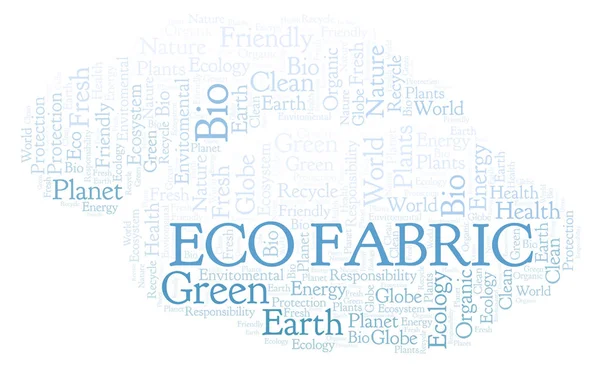 Nuage Mots Eco Fabric Wordcloud Fait Avec Texte Seulement — Photo