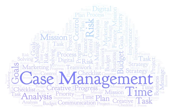 Case Management Word Cloud Made Text Only — Stock Photo, Image