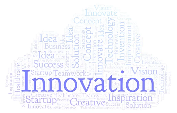 Innovation Word Cloud Gjorda Med Endast Text — Stockfoto