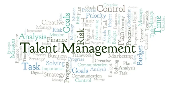 Talent Management word cloud, made with text only