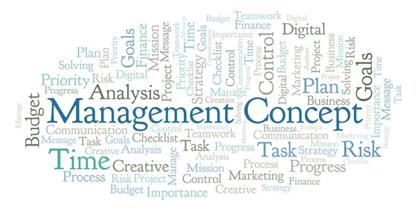 Management Concept Word Cloud Realizzato Solo Con Testo — Foto Stock