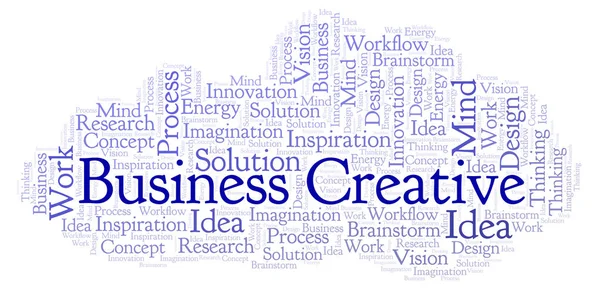 Business Kreative Wortwolke Nur Mit Text — Stockfoto
