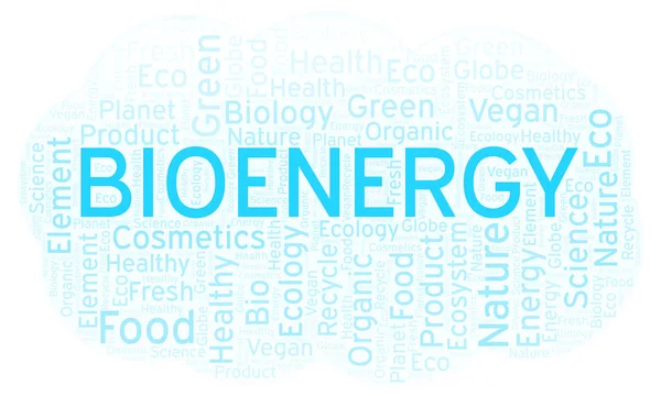 Bioenergi Word Cloud Wordcloud Gjorda Med Endast Text — Stockfoto