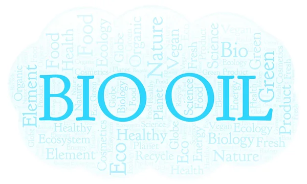 Nube Palabras Bio Oil Wordcloud Hecho Solo Con Texto — Foto de Stock