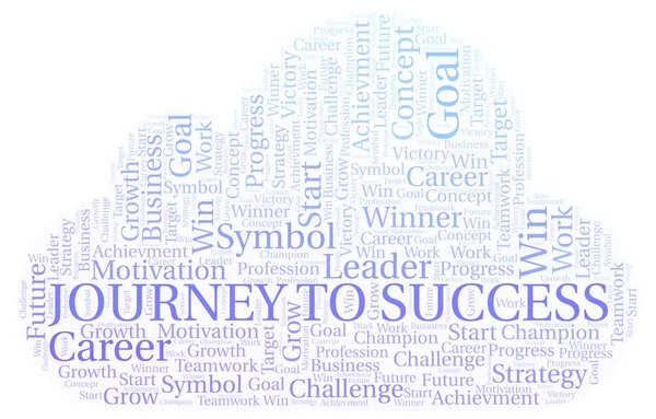 Journey Success Word Cloud Wordcloud Made Text Only — стоковое фото