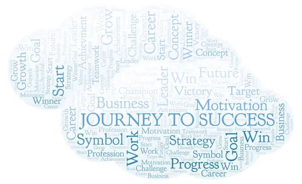 Journey Success Word Cloud Wordcloud Made Text Only — Stock Photo, Image
