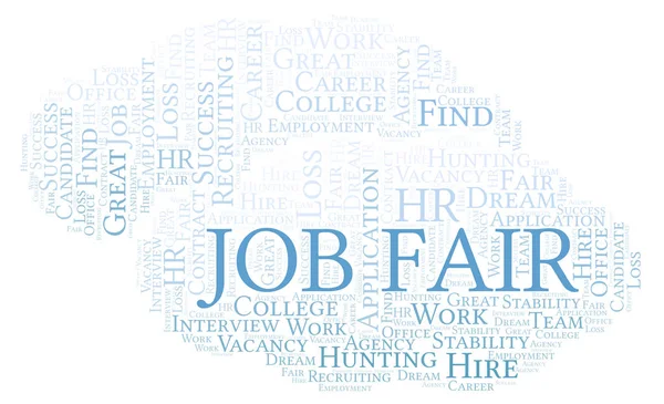 Job Fair word cloud. Wordcloud made with text only.