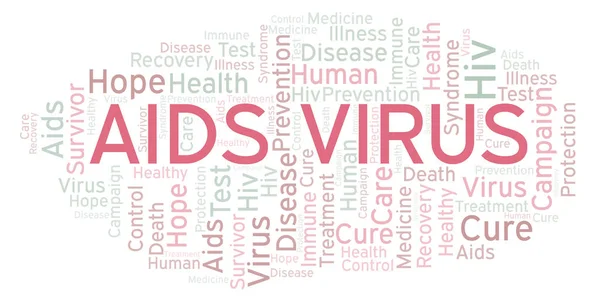 AIDS VIRUS word cloud, made with text only