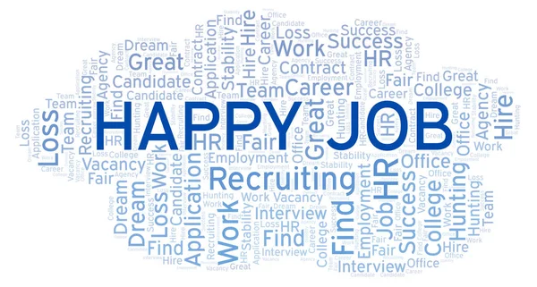 Happy Job word cloud. Wordcloud made with text only.