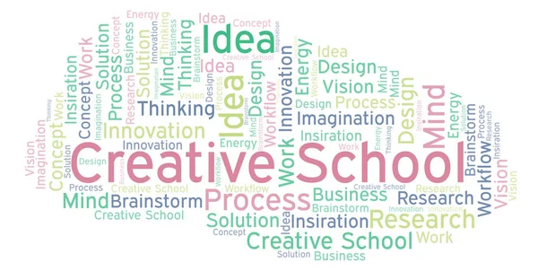 Creative School word cloud, made with text only