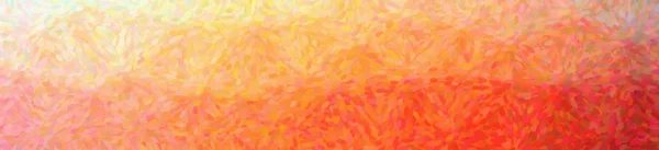 橙色印象派 Pointlilism 抽象颜料插图 — 图库照片
