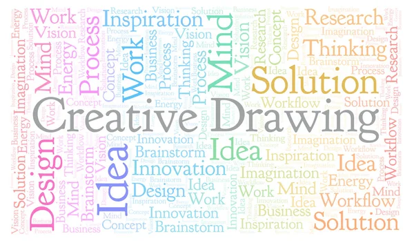 Creative Drawing word cloud, made with text only