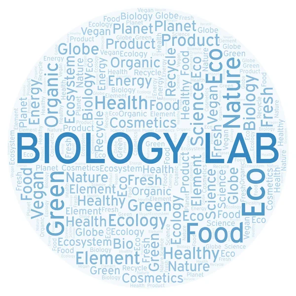 Biologielabor Wortwolke Wordcloud Nur Mit Text Erstellt — Stockfoto