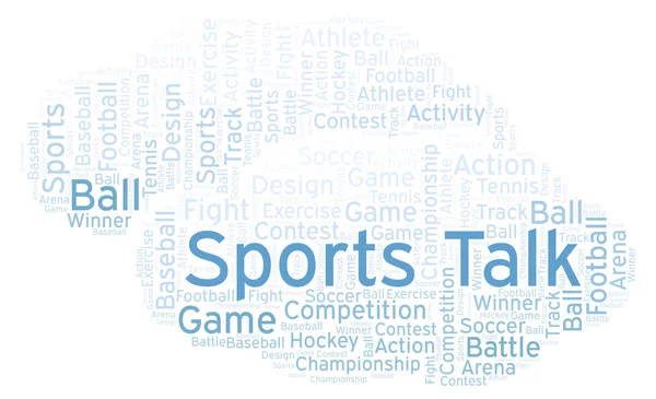 Sports Talk Word Cloud Fait Avec Texte Seulement — Photo