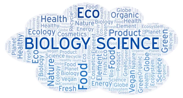 Biología Ciencia Palabra Nube Wordcloud Hecho Solo Con Texto —  Fotos de Stock