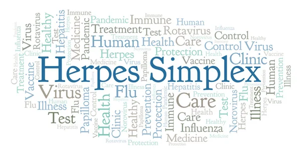 Herpes Simplex word cloud, made with text only — Stock Image Herpes Simplex Word Cloud Made Text Only Royalty Free Stock Photos