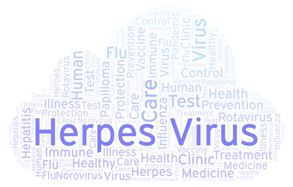 Herpes Virus word cloud, made with text only — Stock Image Herpes Virus Word Cloud Made Text Only Royalty Free Stock Images