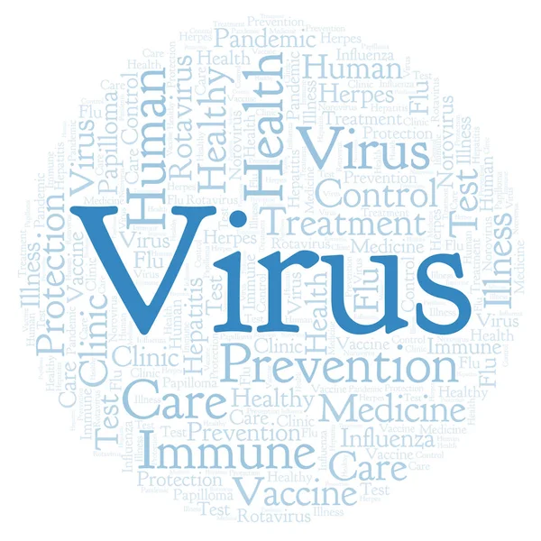 Virus word cloud, made with text only — Stock Image Virus Word Cloud Made Text Only Royalty Free Stock Photos