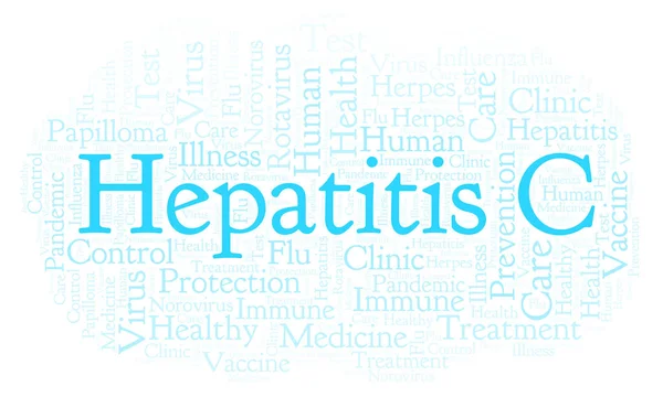 Hepatitis C word cloud, made with text only — Stock Image Hepatitis Word Cloud Made Text Only Stock Photo
