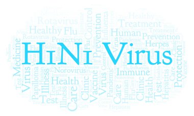H1n1 virüsü kelime bulutu, yalnızca metin ile yapılan