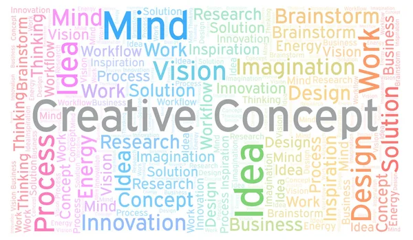 Creative Concept Word Cloud Realizzato Solo Con Testo — Foto Stock