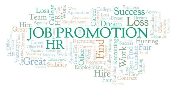 Job Promotion word cloud. Wordcloud made with text only.