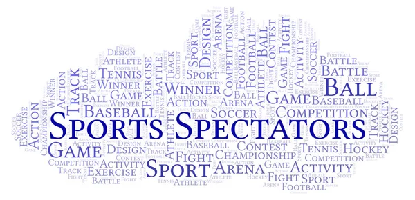 Sports Spectators Mot Nuage Fait Avec Texte Seulement — Photo