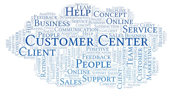 Customer Center word cloud. Made with text only.