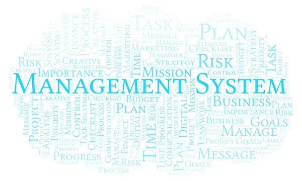 Wortwolke Des Managementsystems Nur Mit Text — Stockfoto