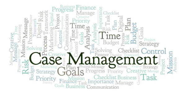 Case Management Word Cloud Made Text Only — Stock Photo, Image